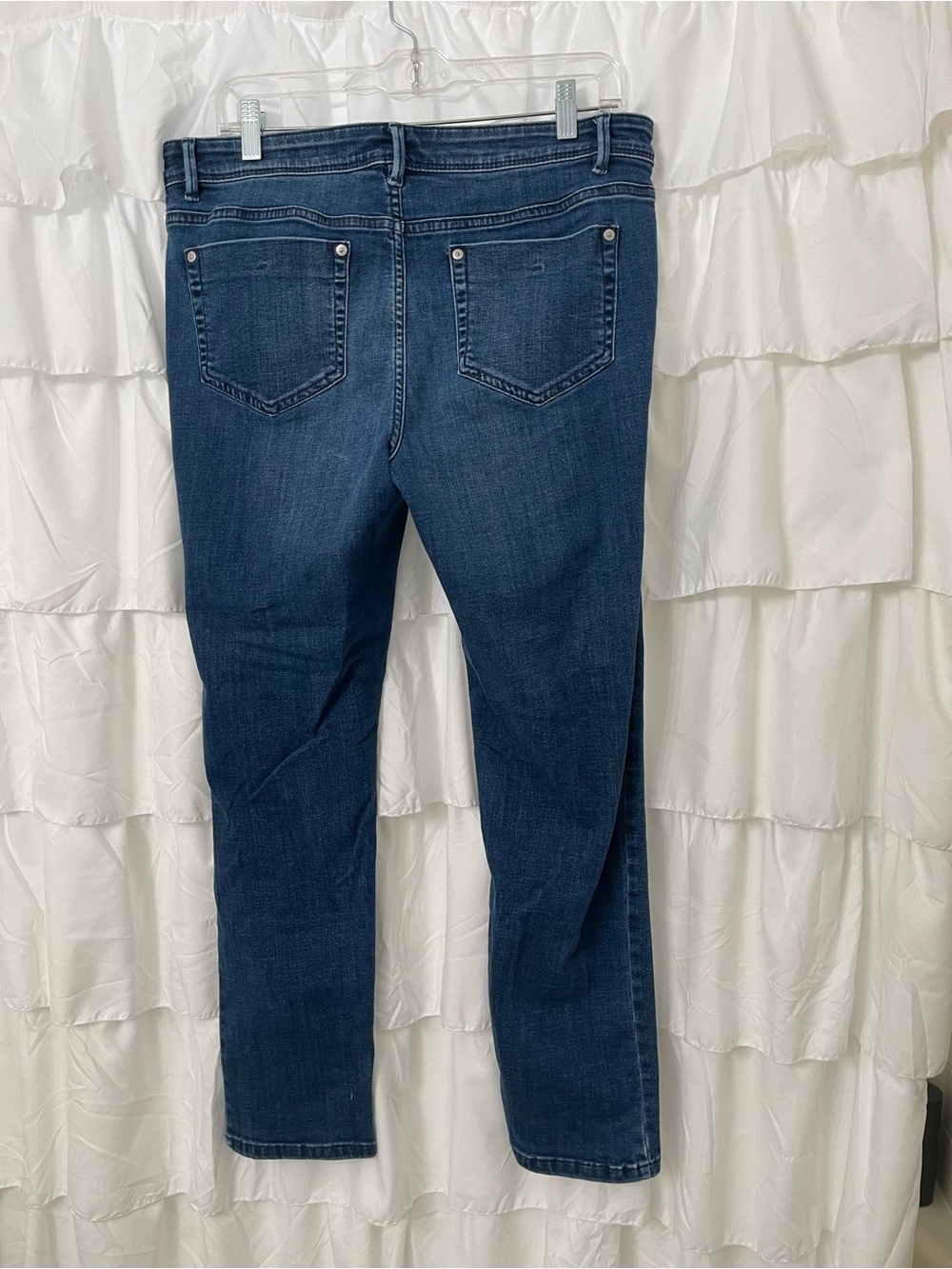 J. Jill authentic fit slim ankle Straight Leg Jeans in Dark Blue - Picture 2 of 5